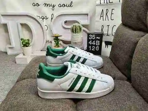 126DAdidas Clover Originals Superstar Shell Head Zapatos deportivos clásicos, versátiles e informale