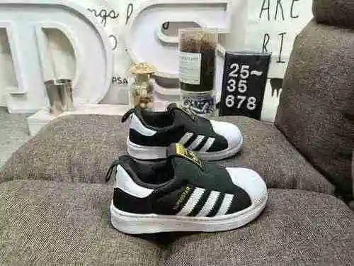 678D/Adidas SUPERSTAR SMR 360 C Shell Head Moda Tendencia Zapato casual para niños