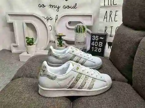 126DAdidas Clover Originals Superstar Shell Head Classic Versatile Casual Sports Zapatos de tabla Ad