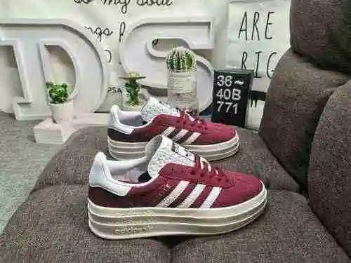 771DAdidas Originals Gazelle Bold W Clover Suela gruesa de tres capas Low Top Retro Versátil Casual 