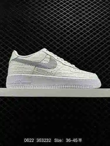 6 Zapatillas deportivas de caña baja Air Force '7 Low series Air Force One Todo estampado blanco pur