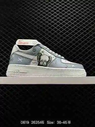 23 Kaws × Nike Air Force Low '7 Cubs, marca conjunta oficial a nivel de empresa, zapatos casuales de
