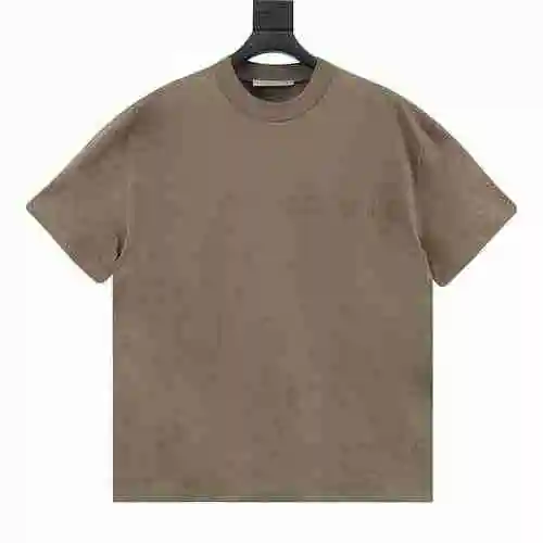 FOG FEAR OF GOD TWIN ESSENTIALS Camiseta de cuello redondo flocada con letras en el pecho 23ss</s