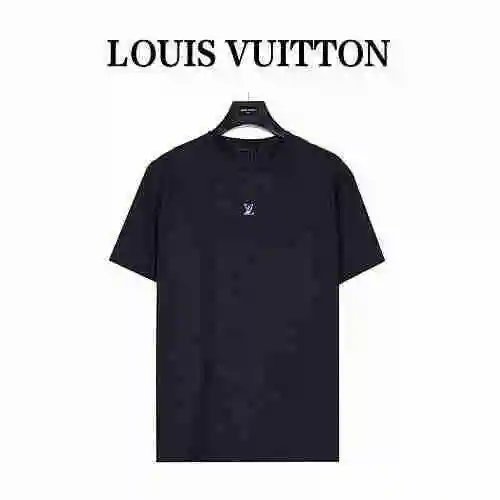 Louis Vuitton/Louis Vuitton camiseta de manga corta con letras en relieve