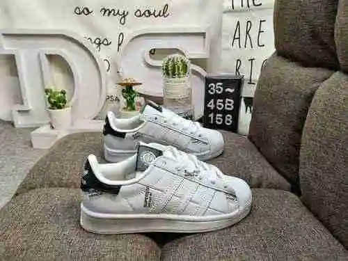 158DAdidas Clover Originals Superstar Shell Head Classic Versatile Casual Sports Zapatos de tabla Ad