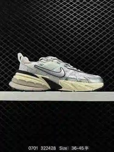 4 ZAPATILLAS NIKE V2K RUN PARA CORRER Zapatillas deportivas transpirables de malla de moda retro Gri
