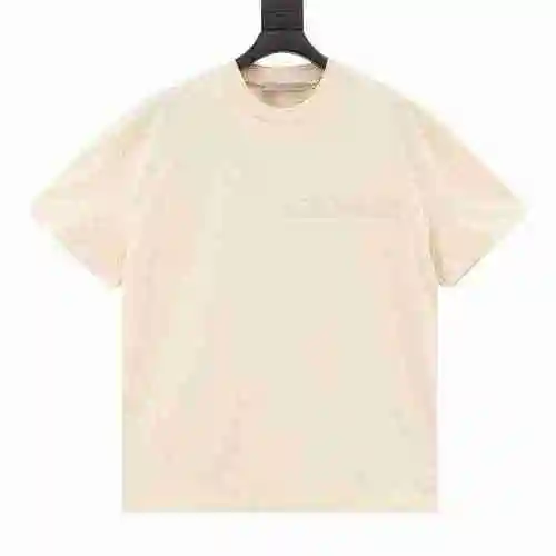 FOG FEAR OF GOD TWIN ESSENTIALS Camiseta de cuello redondo flocada con letras en el pecho 23ss</s