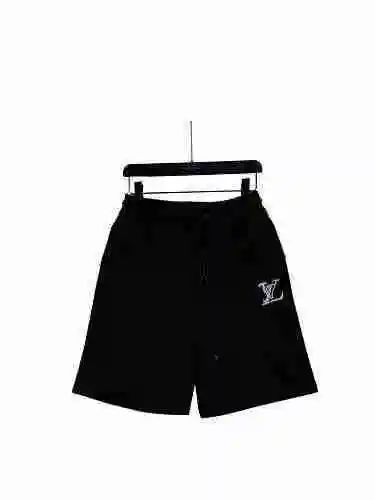 Pantalones cortos bordados con logotipo clásico de Louis Vuitton