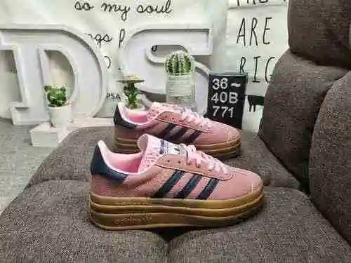 771DAdidas Originals Gazelle Bold W Clover Suela gruesa de tres capas Low Top Retro Versátil Casual 