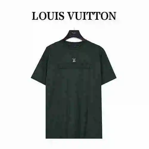 Louis Vuitton/Louis Vuitton camiseta de manga corta con letras en relieve