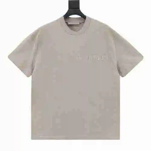 FOG FEAR OF GOD TWIN ESSENTIALS Camiseta de cuello redondo flocada con letras en el pecho 23ss</s