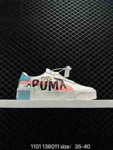 55 Puma PUMA Suede Platform Gold Rihanna plataforma muffin zapatos casuales versátiles ¡zapatos de t
