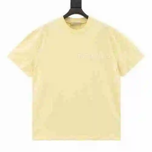 FOG FEAR OF GOD TWIN ESSENTIALS Camiseta de cuello redondo flocada con letras en el pecho 23ss</s