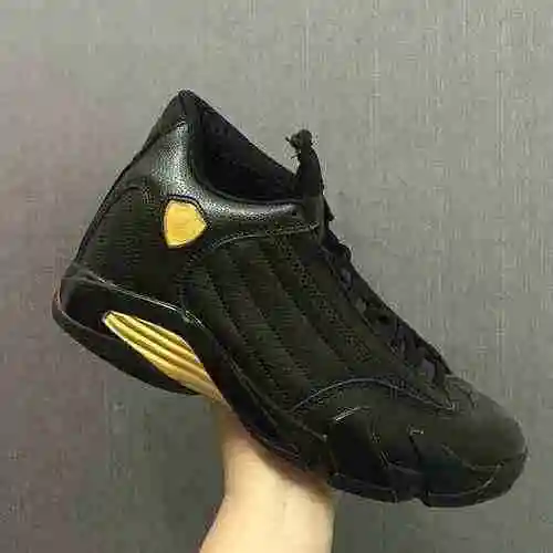 Zapato Hombre AJ14 Negro Oro Super A 41-47