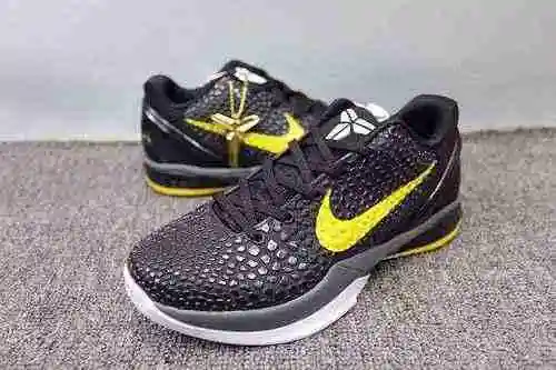 Kobe 6ta Generación Negro Amarillo 40-46