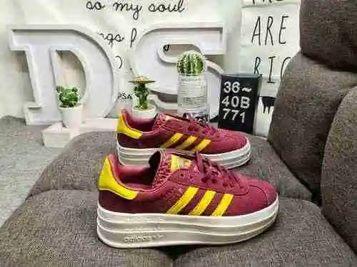 771DAdidas Originals Gazelle Bold W Clover Suela gruesa de tres capas Low Top Retro Versátil Casual 