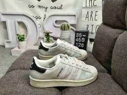 126DAdidas Clover Originals Superstar Shell Head Classic Versatile Casual Sports Zapatos de tabla Ad