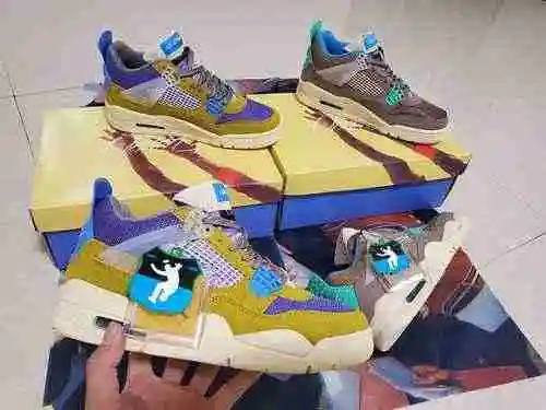 AIR JORDAN4 Jordan 4ta generación co marca nueva combinación de colores zapatos para hombre 40-47