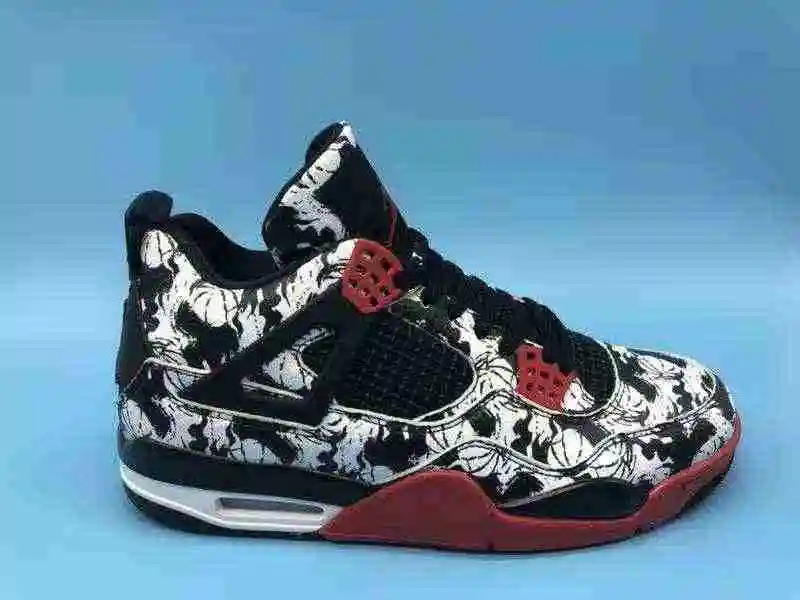 【头层复刻】Air Jordan 4 Tattoo AJ4 乔4 纹身涂鸦 中国水墨.webp