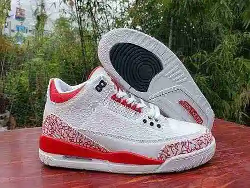 AIR JORDAN 3 Blanco Rojo Jordan Dan 3ra Generación Blanco Rojo 40-47