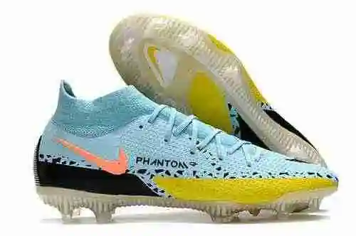 Llegada) Nike Phantom GT2 High Top Moon Yellow Waterproof Full Knit FG Bota de fútbol Nike Phantom G