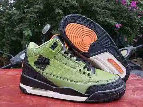 AIR jordan3 jordan dan 3ra generación negro verde zapatos de hombre 40-47 enviados