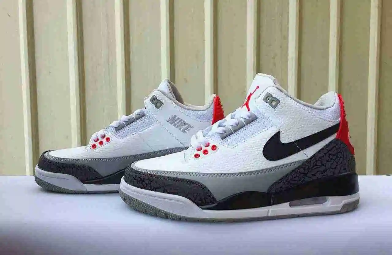 JORDAN3 白灰红 男鞋41--47