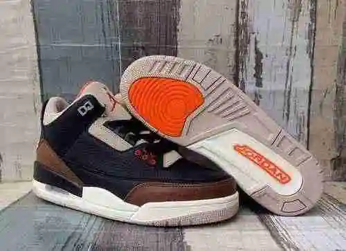Zapatillas Hombre JORDAN 3 Negro Marrón Claro 40-47