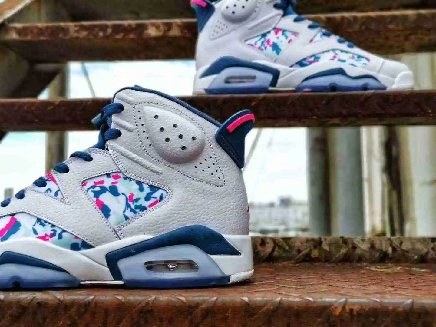 Air Jordan 6 扎染油画彩色男鞋 真标高品质 40----47带半码 (5).webp