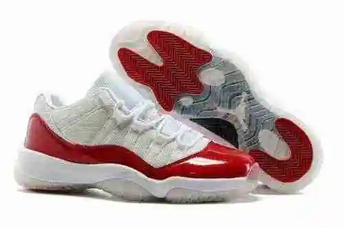 AJ11 Blanco Rojo AJ 11 Low "Varsity Red" Zapatos regulares para hombre y mujer 36-47