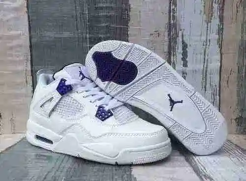 Zapato JORDAN 4 Blanco Morado (Hebilla) Hombre 40-47
