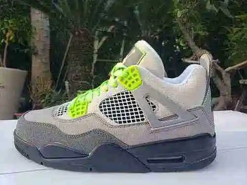 Air Jordan Dan 4th Generation Jordan Dan 4 Retro Gris/Gris oscuro/Verde fluorescente 40-47