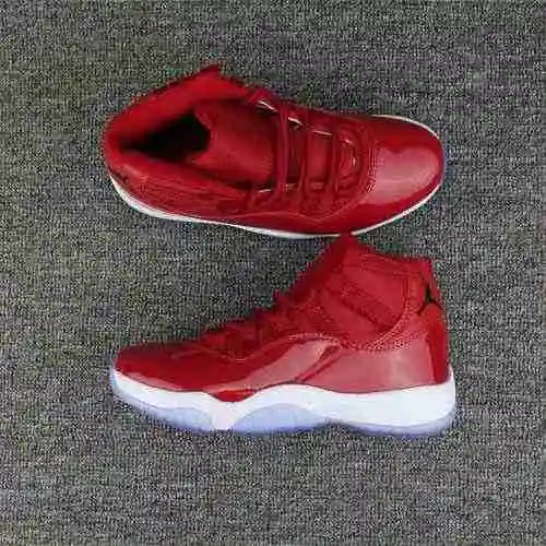 JORDAN11 Zapatos totalmente rojos para hombre y mujer: 36-47