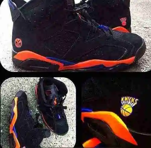2015jordan6 Knicks zapatos de pareja de alta calidad + estampados + 3M 36-47