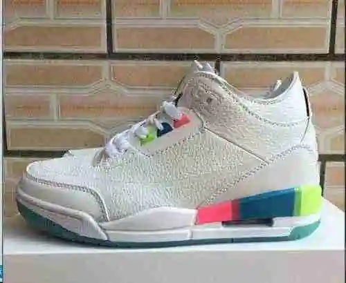 Jordan 3 Blanco Colorido/Negro Colorido/Caqui 36-40