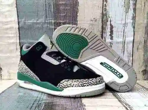 Zapatillas Hombre JORDAN 3 Negro Verde 40-47
