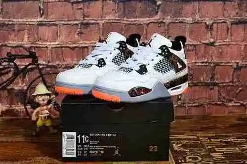 Calzado para niños Jordan 4 Calzado para niños con amortiguación de aire 28-35