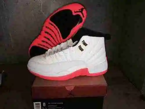 Jordan12 Blanco Naranja 41-47
