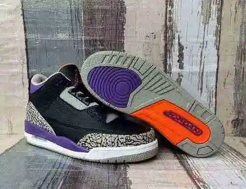 Zapatillas Hombre JORDAN 3 Negro Morado 40-47