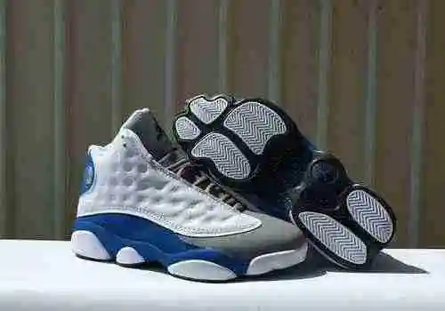 JORDAN 13 Gris Blanco Luna Azul Zapatos para Hombre y Mujer Talla: 36-47