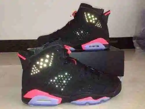 Air Jordan 6 & quot; Infrarrojo negro& quot; 36-47 Zapatos de Hombre y Mujer Súper Auténtico