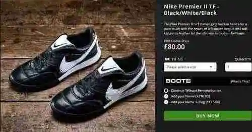 Llegada) Bota de fútbol Nike Vintage Legendary Indoor Grass Nail Nike Premier II TF 39-45