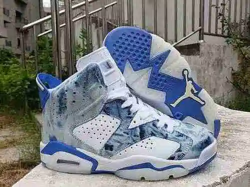 AIR jordan6 jordan6 generación lavado denim azul zapatos para hombre y mujer 40-47