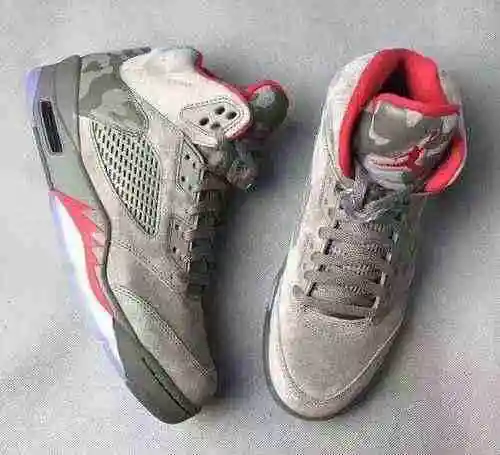 Zapato para hombre AJ5 Army Green Suede True Standard 40-47 con media talla