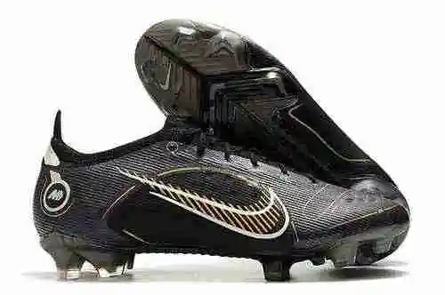 Llegado) Nike Assassin 14th Generation Half Low Top Negro Oro Waterproof Knit FG Bota de fútbol Nike