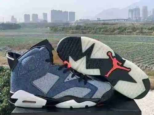 Air Jordan 6 "Denim lavado" Mezclilla Mezclilla Lavada Mezclilla 40 #~47#