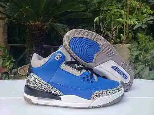 AIR JORDAN3 Jordan Dan 3ra generación Todo Azul Negro 40-47
