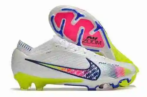 Llegada) Nike Assassin XV Polvo blanco Construido en cojín de aire completo Tejido impermeable FG Bo