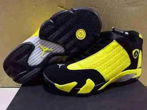 Jordan 14 Nuevos Colores Amarillo y Negro para Hombre 40-47