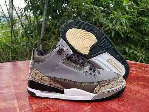AIR JORDAN3 Jordan Dan 3ra generación gris grano zapatos de hombre 40-47